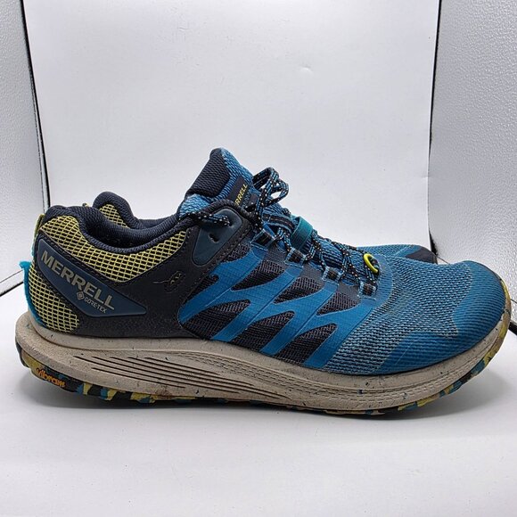 Merrell Nova 3 GTX Gore Tex Vibram Mens Size 11.5W Wide Blue Shoes Athletic - Picture 12 of 13